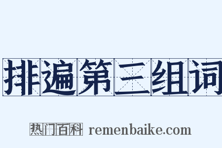 排遍第三组词是什么意思的图片